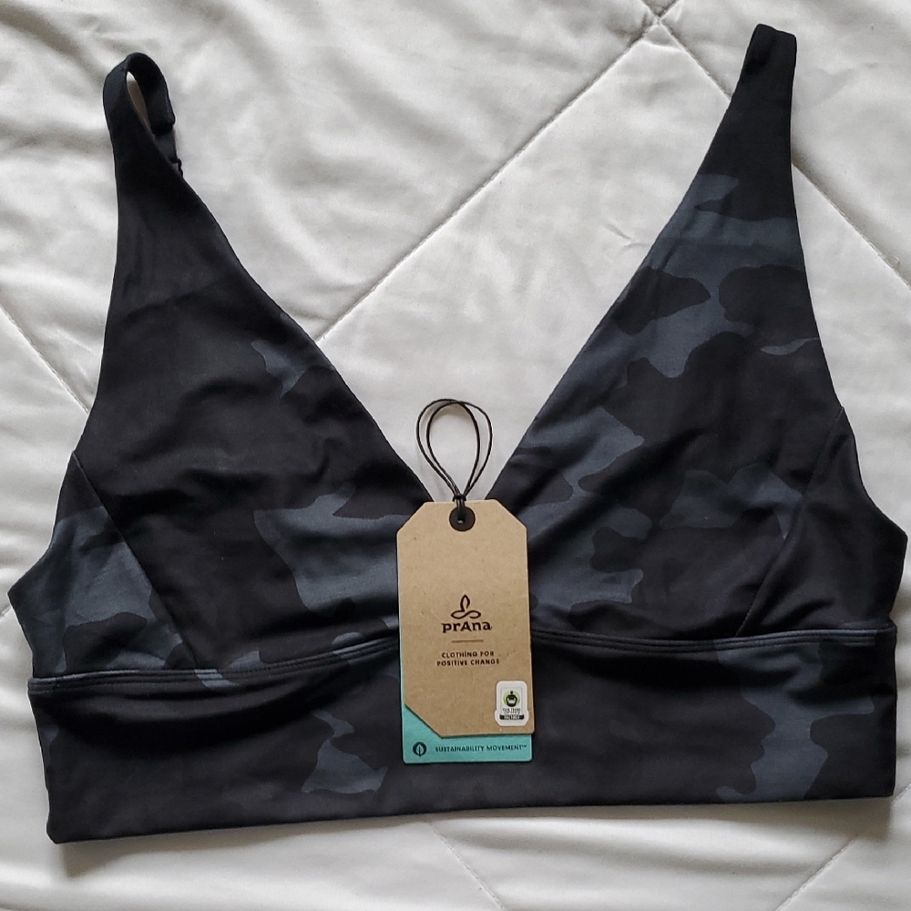NWT Prana Women's Black Camo Layna Brami Sz M